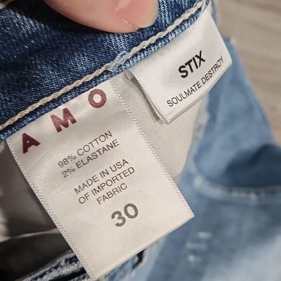 EUC AMO Stix Soulmate Destroyed Skinny Jeans - Picture 6 of 9